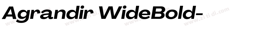 Agrandir WideBold字体转换